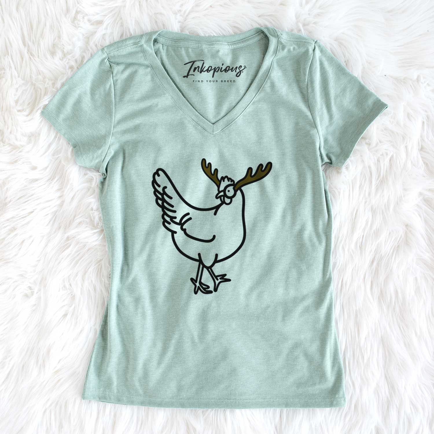 Red Nose Chicken - Daisy - Women's V-neck Shirt