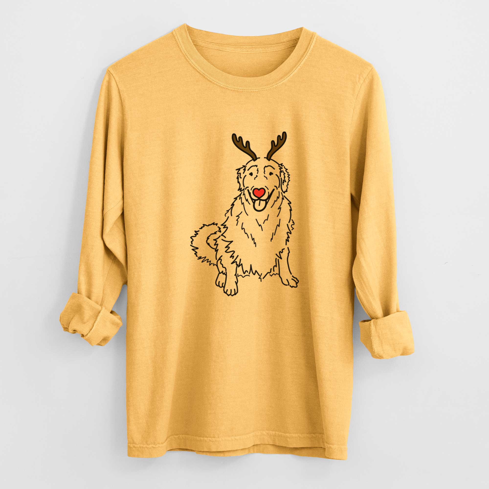 Red Nose Golden Retriever - Daisy - Heavyweight 100% Cotton Long Sleeve