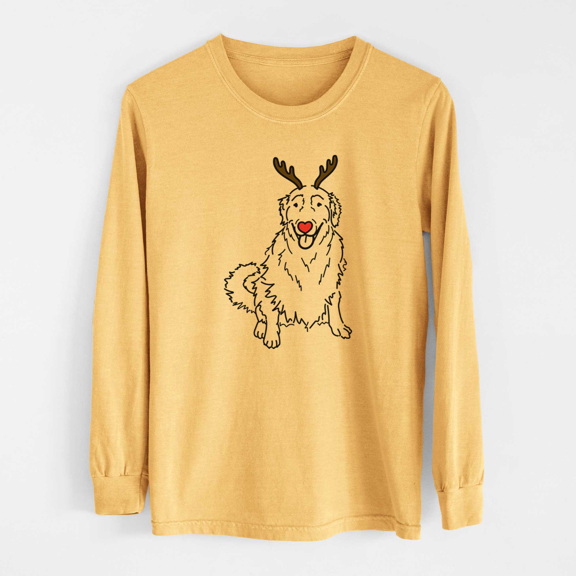 Red Nose Golden Retriever - Daisy - Heavyweight 100% Cotton Long Sleeve