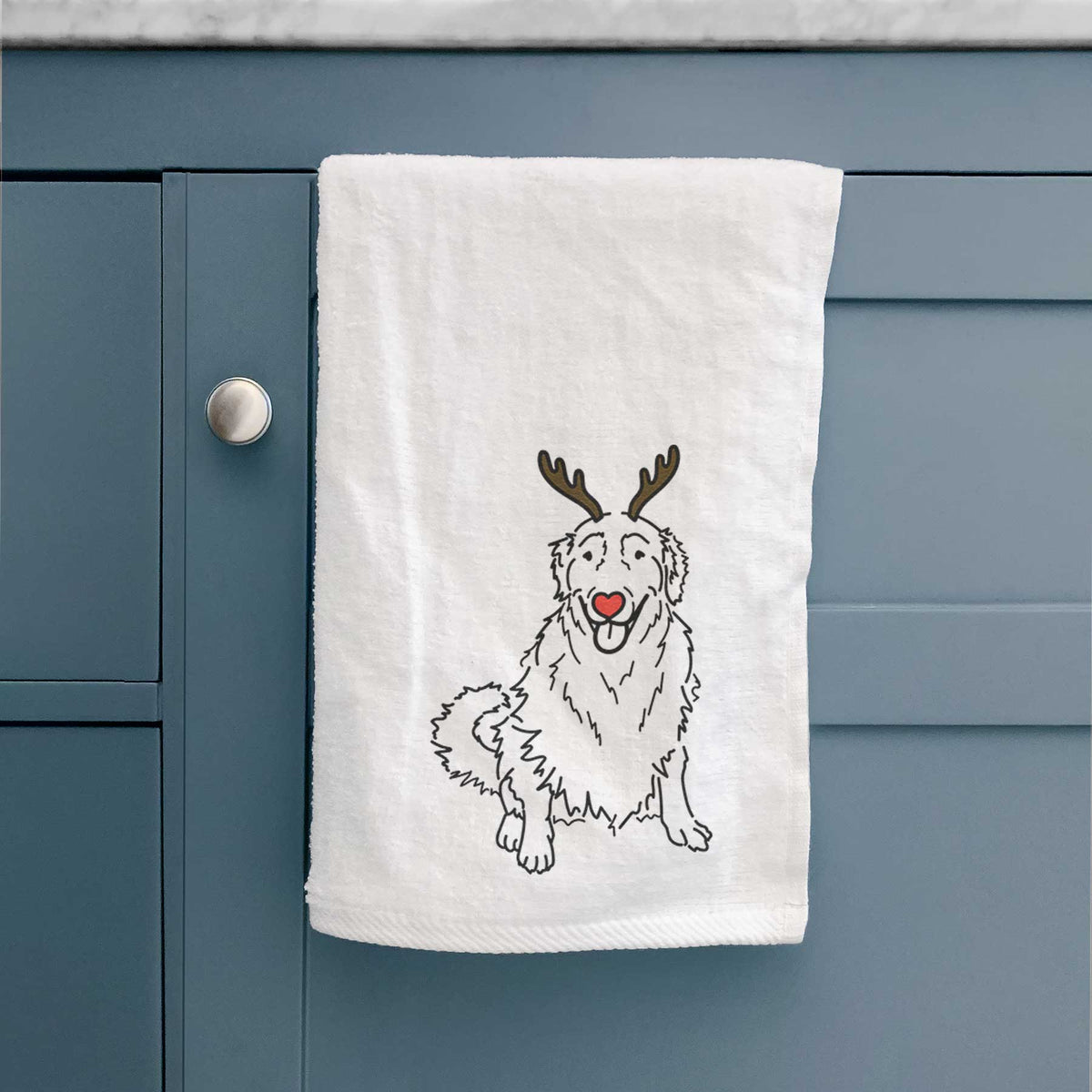 Red Nose Golden Retriever - Daisy - Decorative Hand Towel