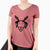 Red Nose Dalmatian - Women's V-neck Shirt