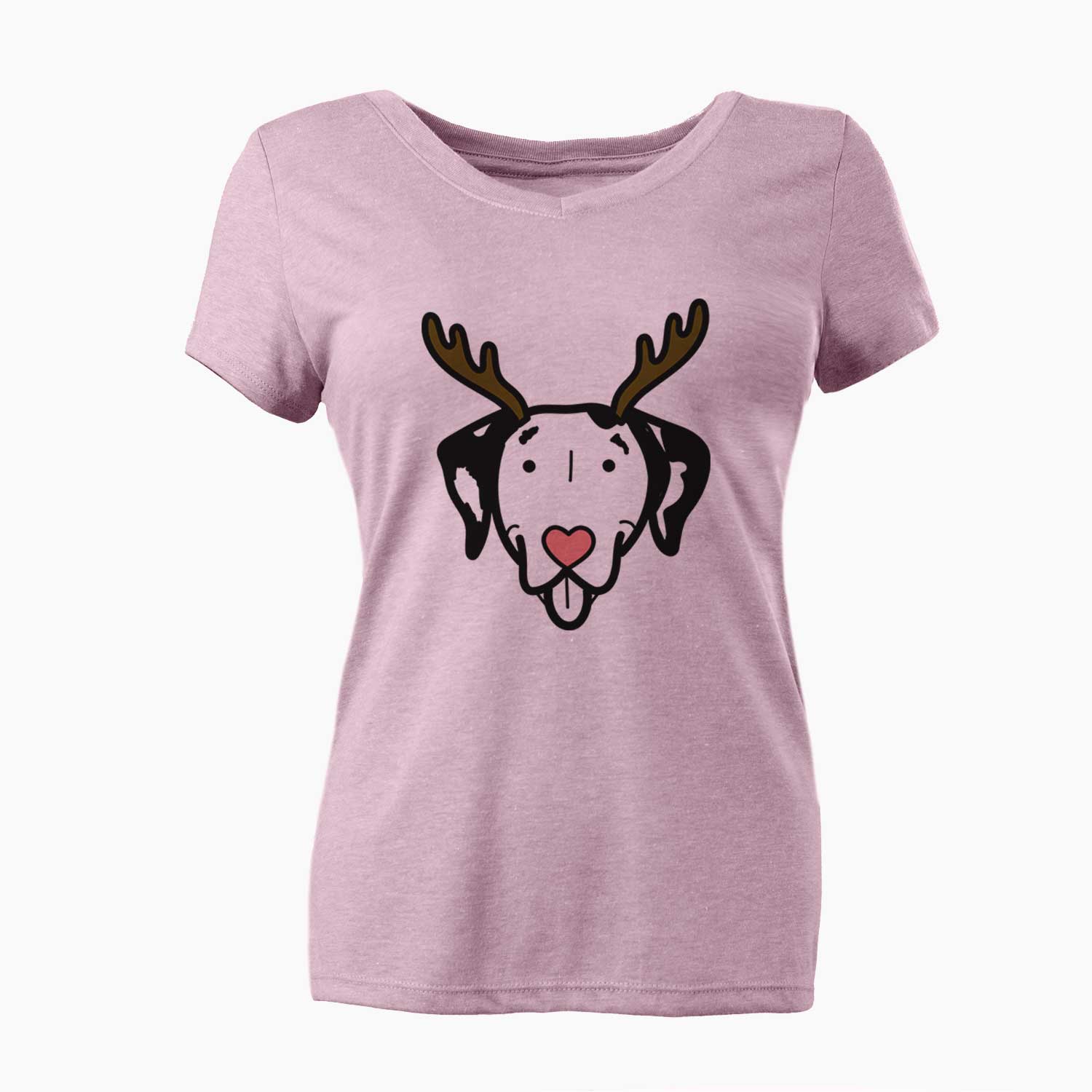 Red Nose Dalmatian - Women's V-neck Shirt