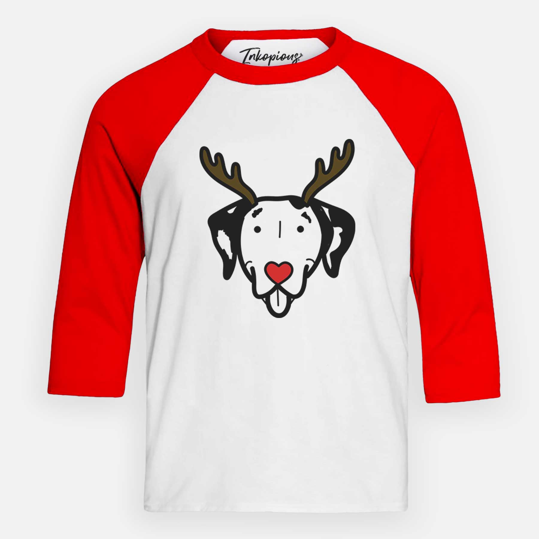 Red Nose Dalmatian - Youth 3/4 Long Sleeve