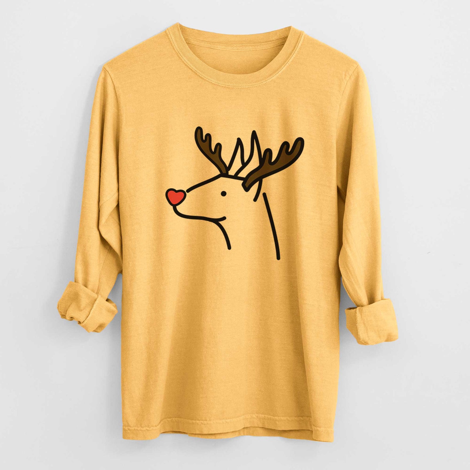 Red Nose Doberman Pinscher - Heavyweight 100% Cotton Long Sleeve