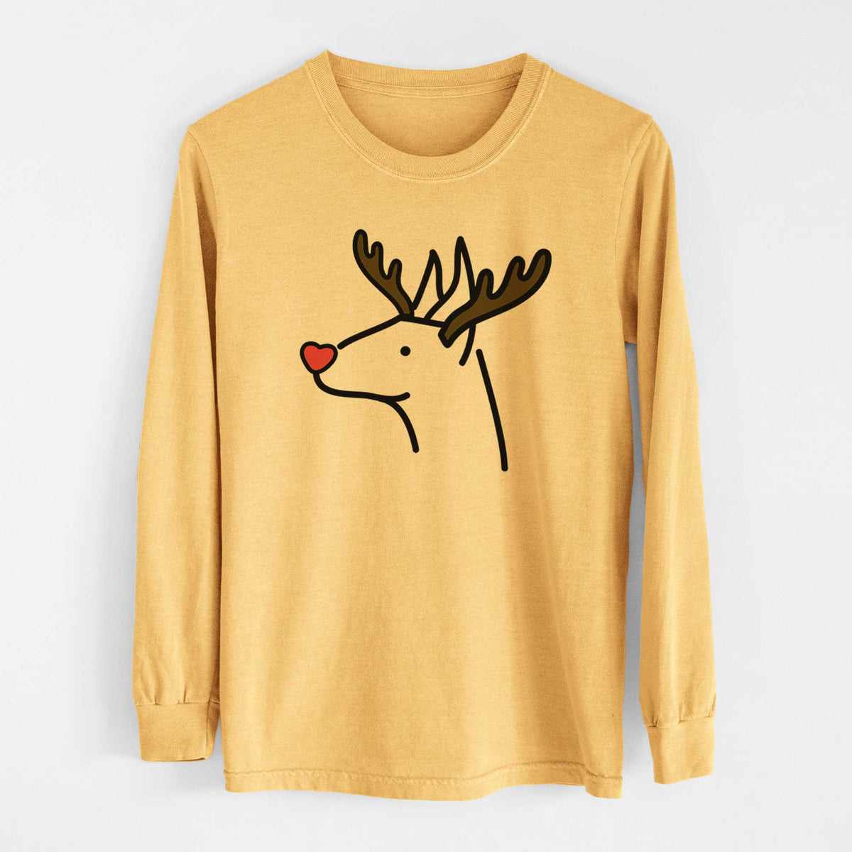 Red Nose Doberman Pinscher - Heavyweight 100% Cotton Long Sleeve