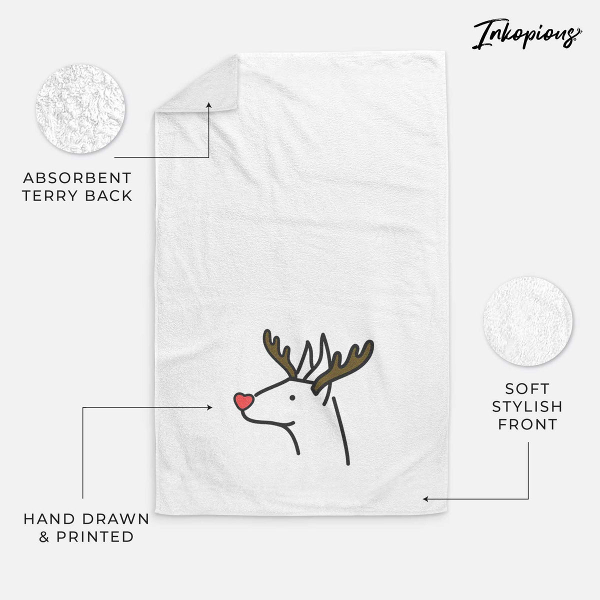 Red Nose Doberman Pinscher - Decorative Hand Towel