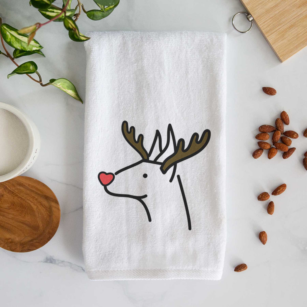 Red Nose Doberman Pinscher - Decorative Hand Towel