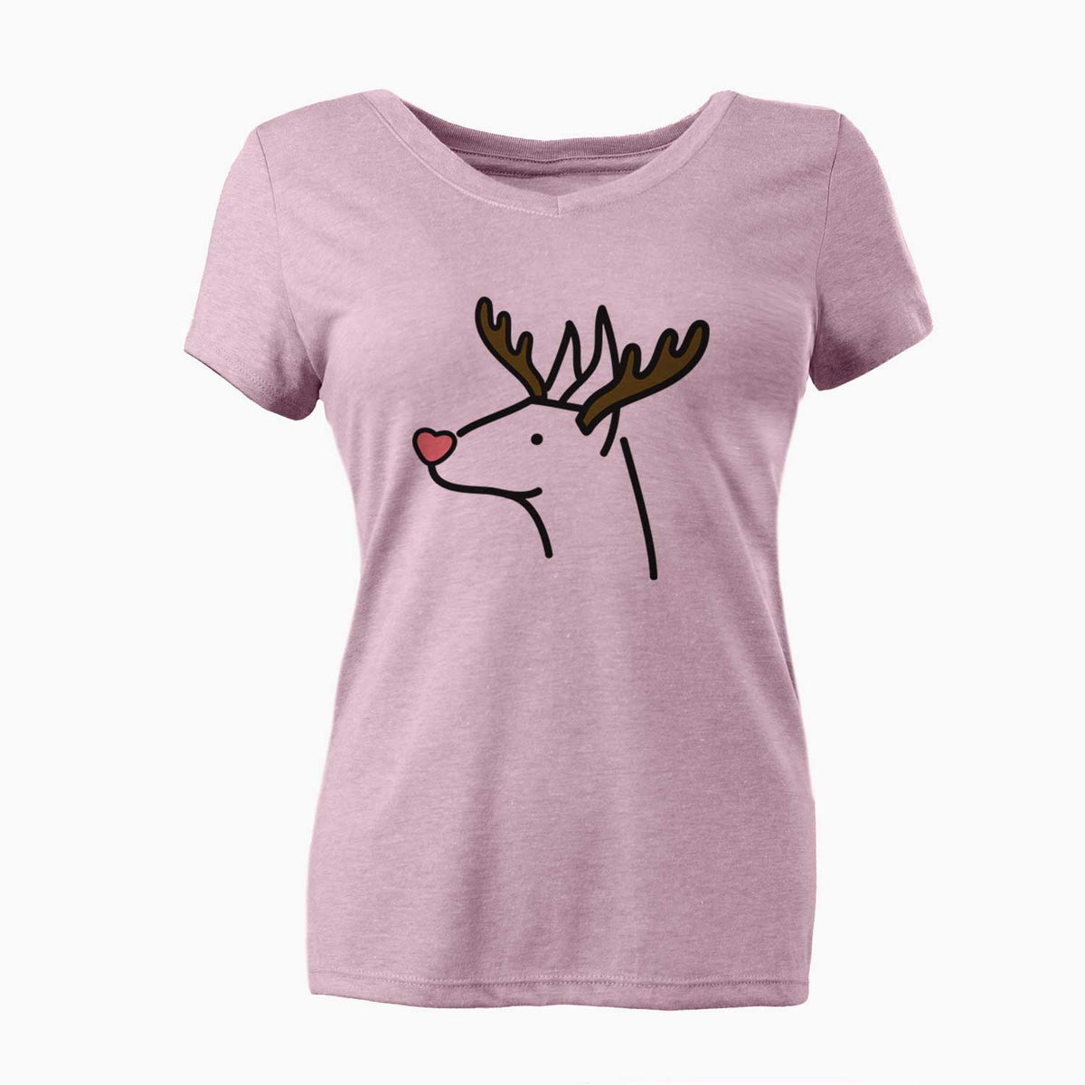 Red Nose Doberman Pinscher - Women's V-neck Shirt