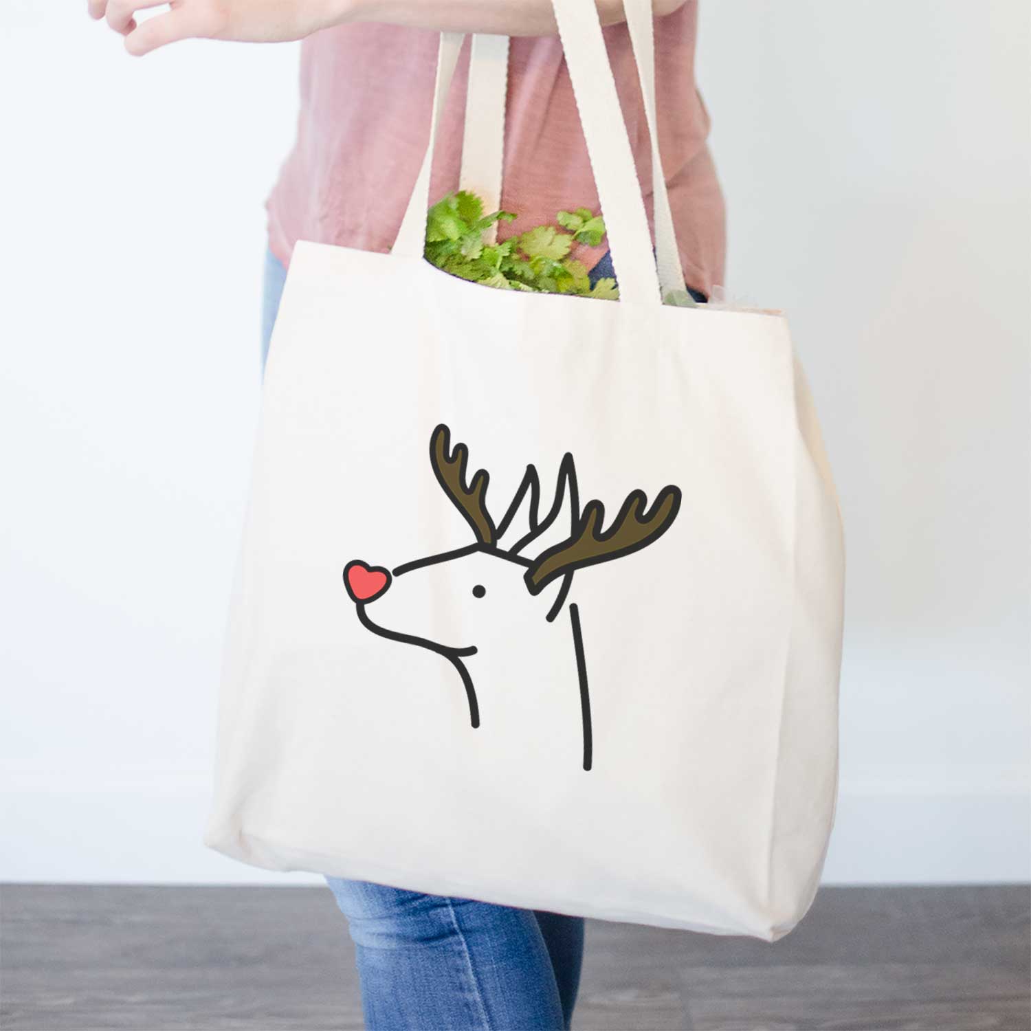 Red Nose Doberman Pinscher - Tote Bag