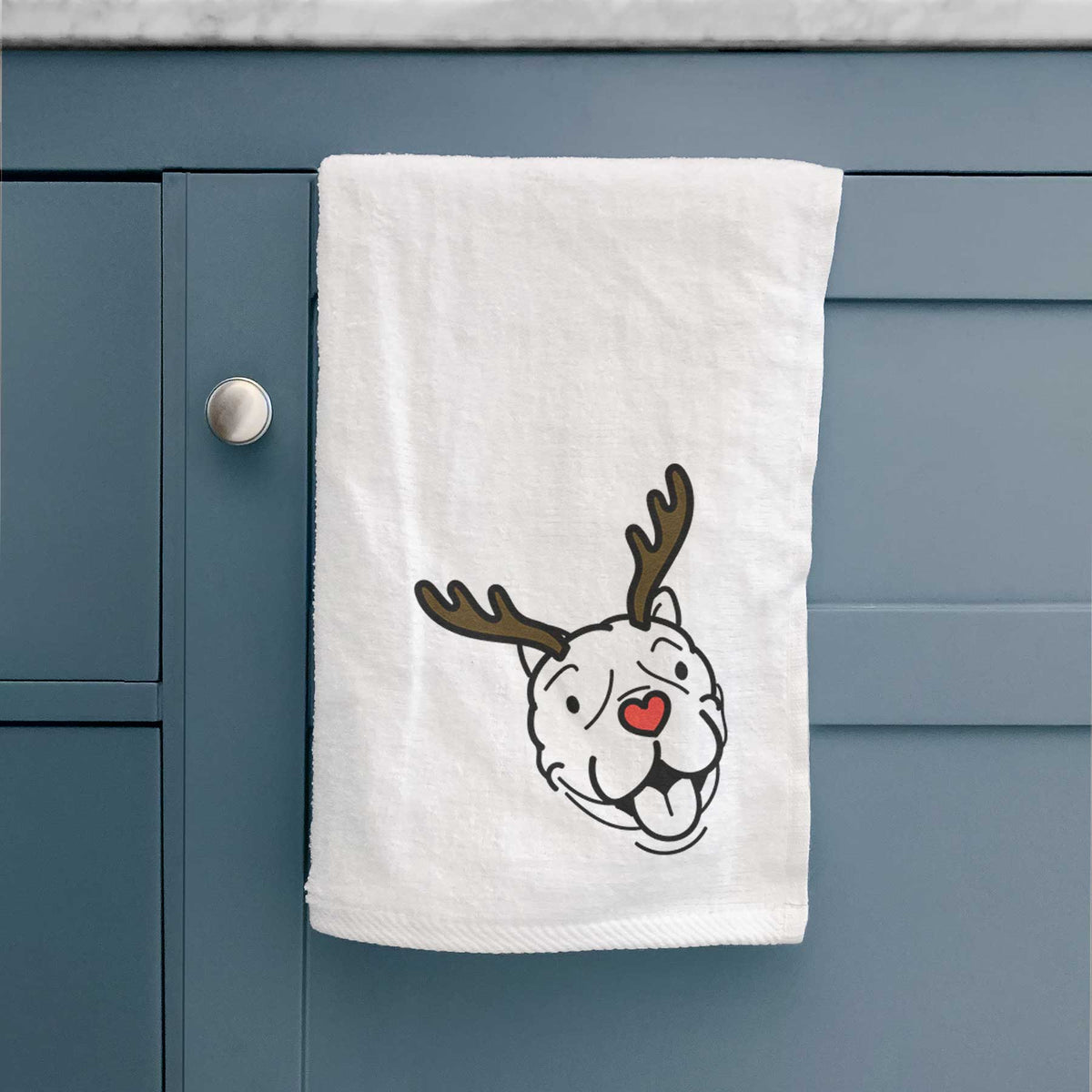 Red Nose American Bulldog - Draco - Decorative Hand Towel