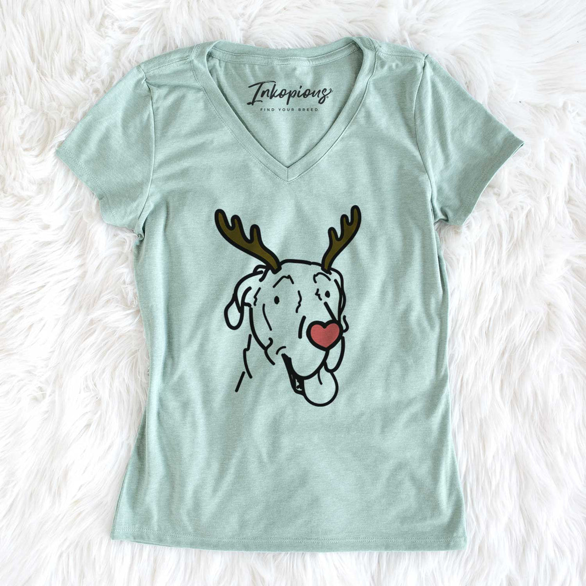 Red Nose Great Dane - Duncan - Women&#39;s V-neck Shirt