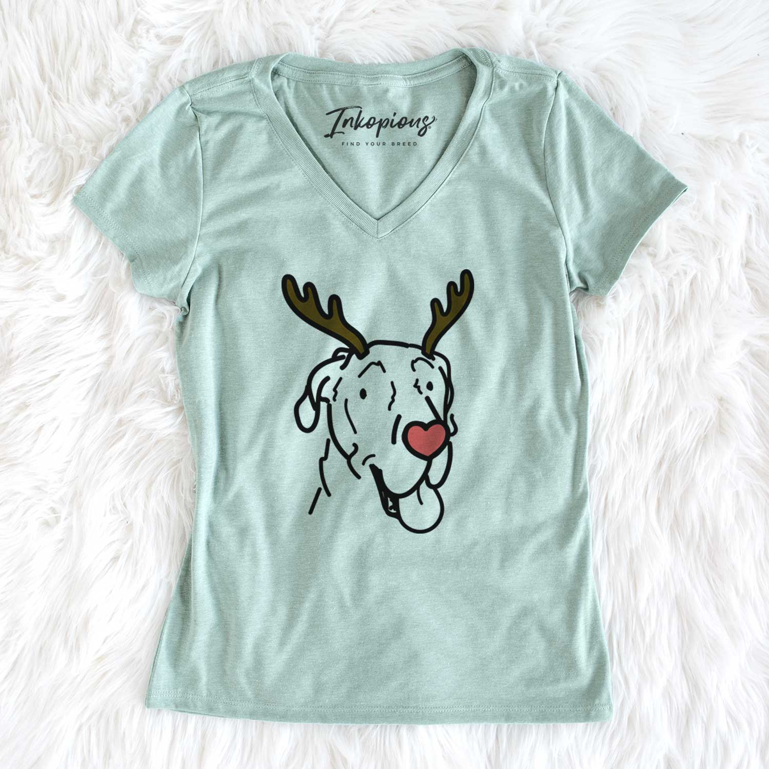 Red Nose Great Dane - Duncan - Women's V-neck Shirt