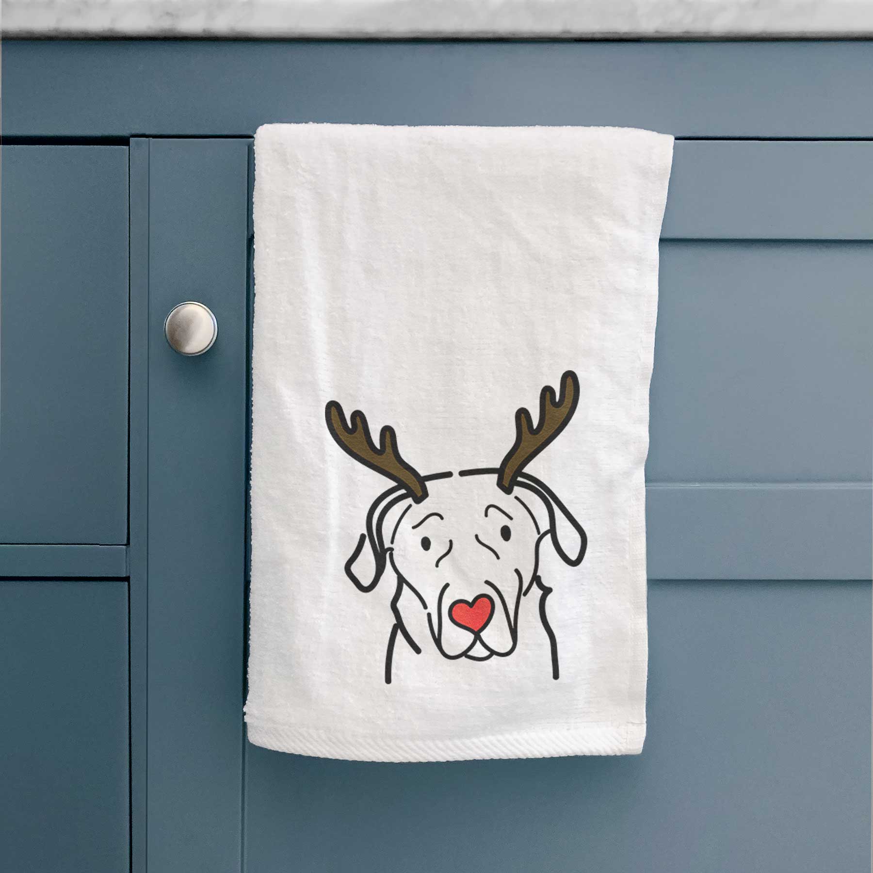 Red Nose English Labrador - Decorative Hand Towel