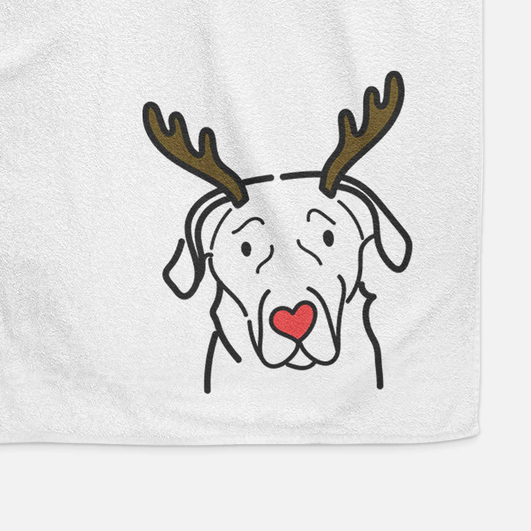 Red Nose English Labrador - Decorative Hand Towel