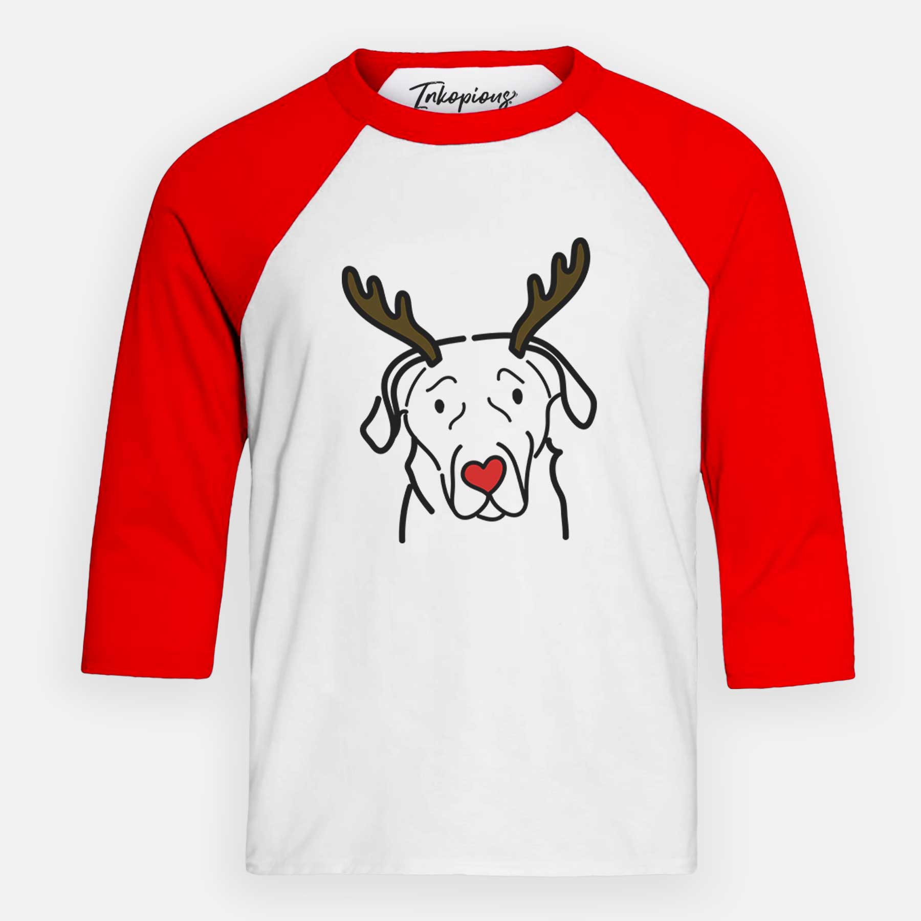 Red Nose English Labrador - Youth 3/4 Long Sleeve