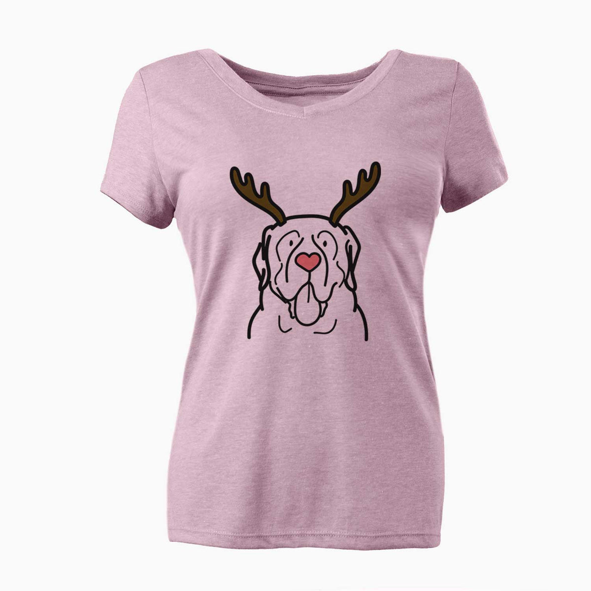 Red Nose English Mastiff - Women's V-neck Shirt