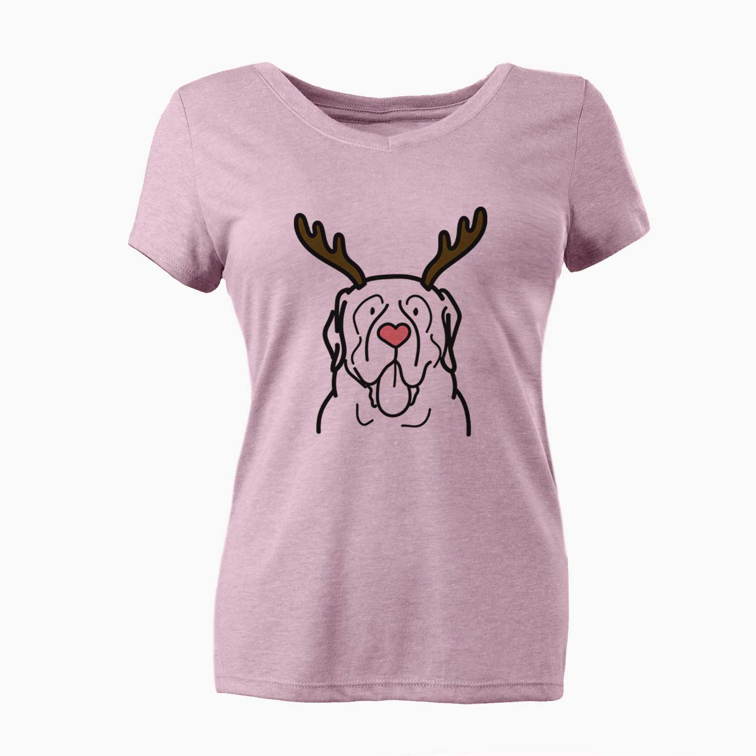 Red Nose English Mastiff - Women's V-neck Shirt