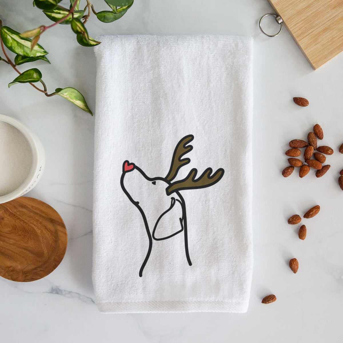 Red Nose English Pointer Profile - Decorative Hand Towel