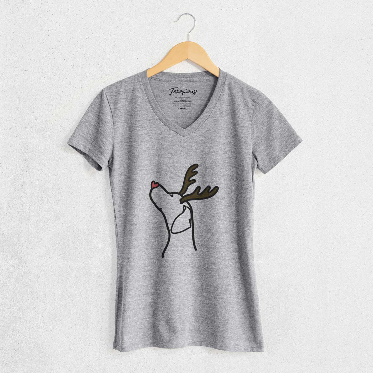 Red Nose English Pointer Profile - Women's V-neck Shirt