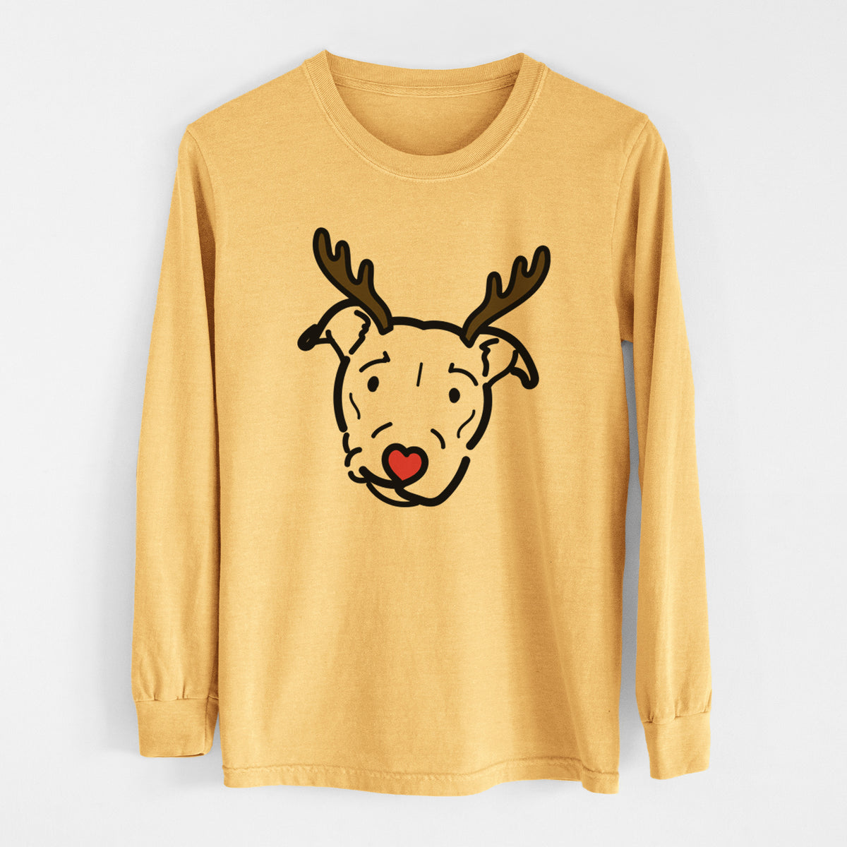 Red Nose Pitbull Mix - Ernie - Heavyweight 100% Cotton Long Sleeve