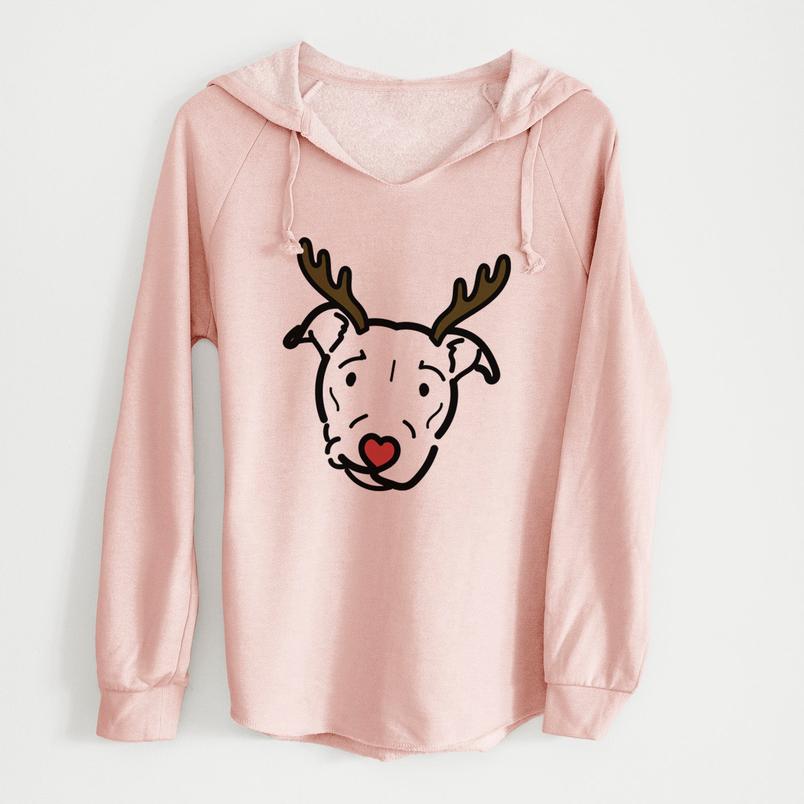 Red Nose Pitbull Mix - Ernie - Cali Wave Hooded Sweatshirt