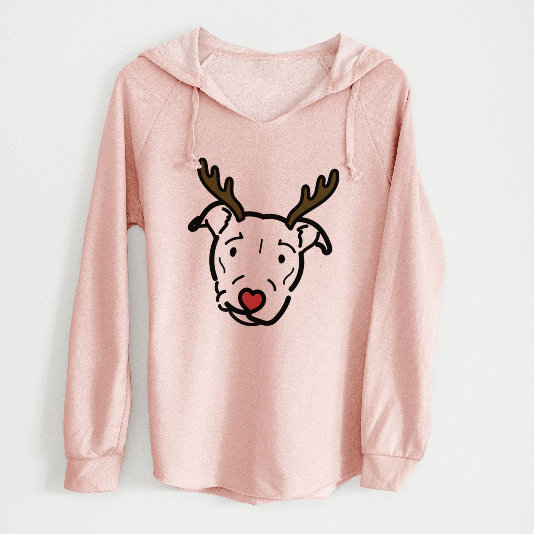 Red Nose Pitbull Mix - Ernie - Cali Wave Hooded Sweatshirt