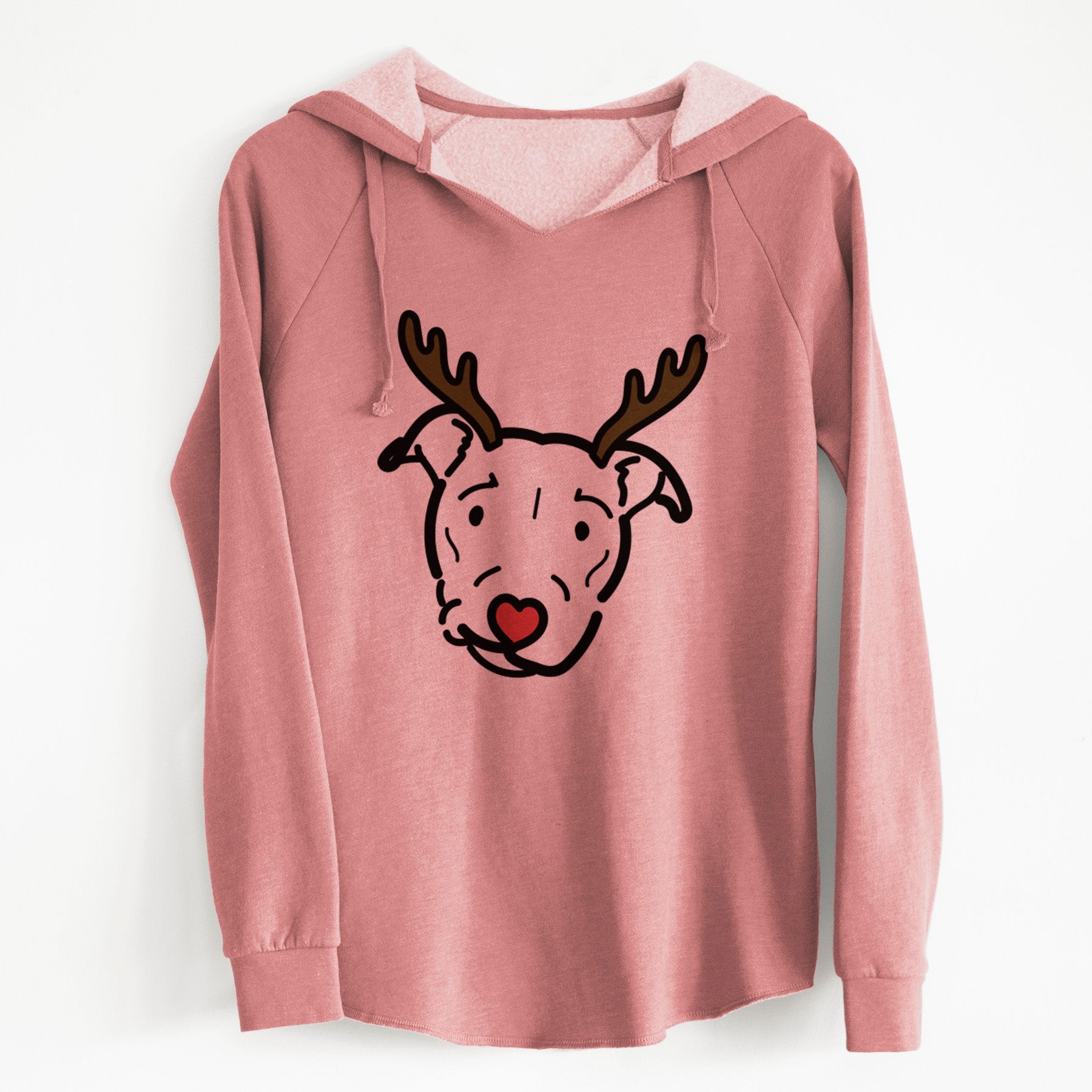 Red Nose Pitbull Mix - Ernie - Cali Wave Hooded Sweatshirt