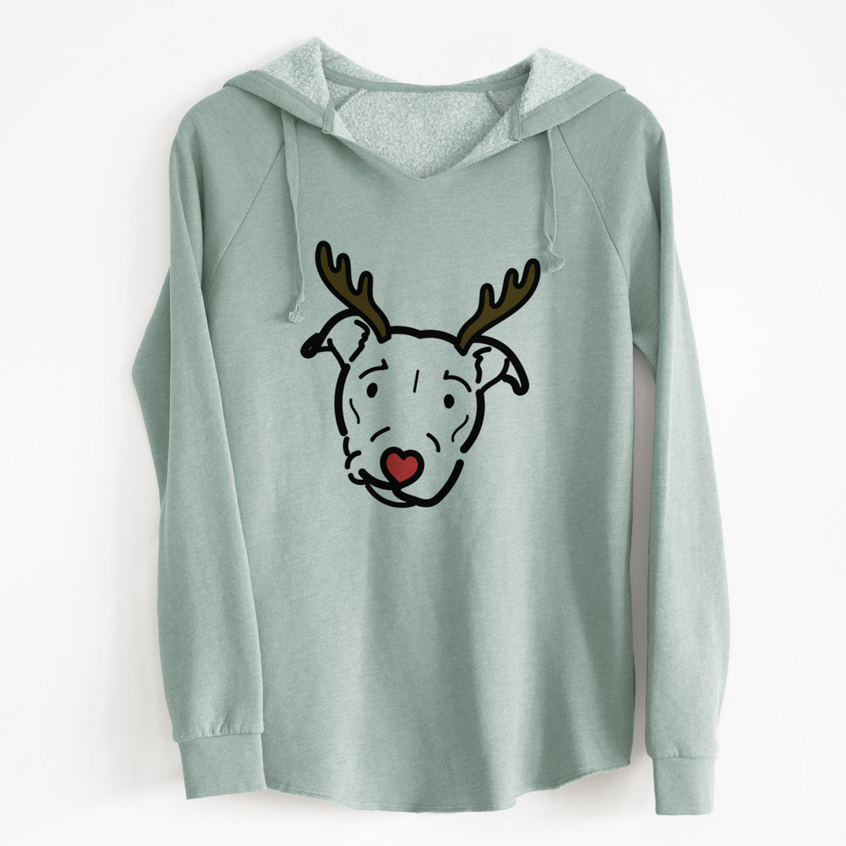 Red Nose Pitbull Mix - Ernie - Cali Wave Hooded Sweatshirt