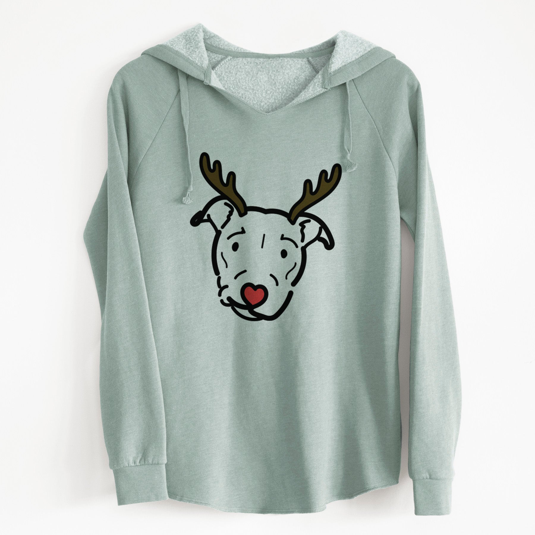 Red Nose Pitbull Mix - Ernie - Cali Wave Hooded Sweatshirt