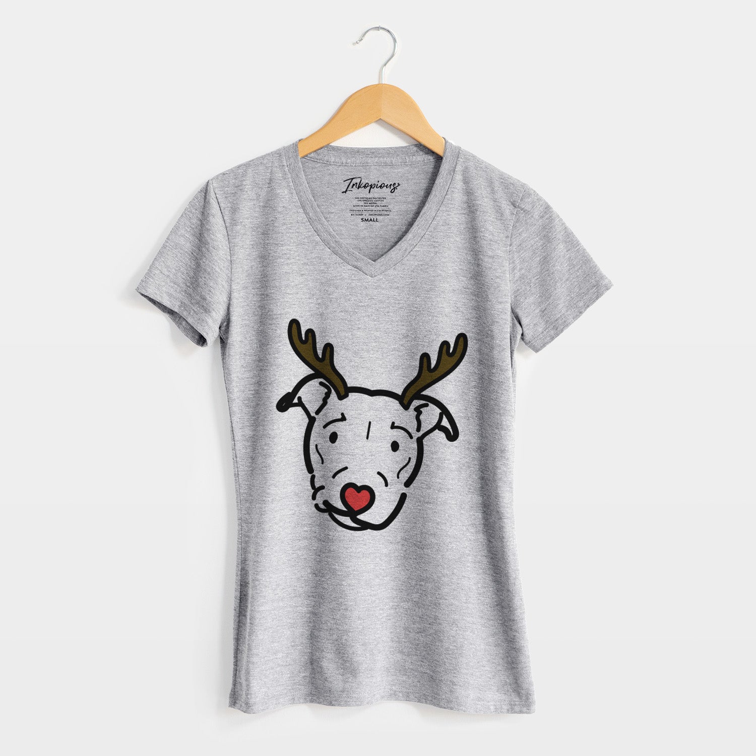 Red Nose Pitbull Mix - Ernie - Women's V-neck Shirt