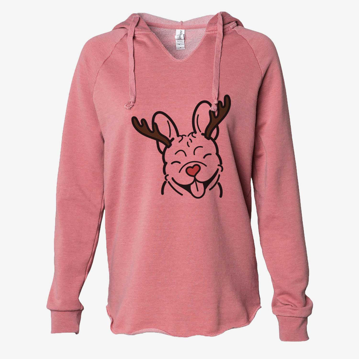 Red Nose French Bulldog - Cali Wave Hooded Sweatshirt