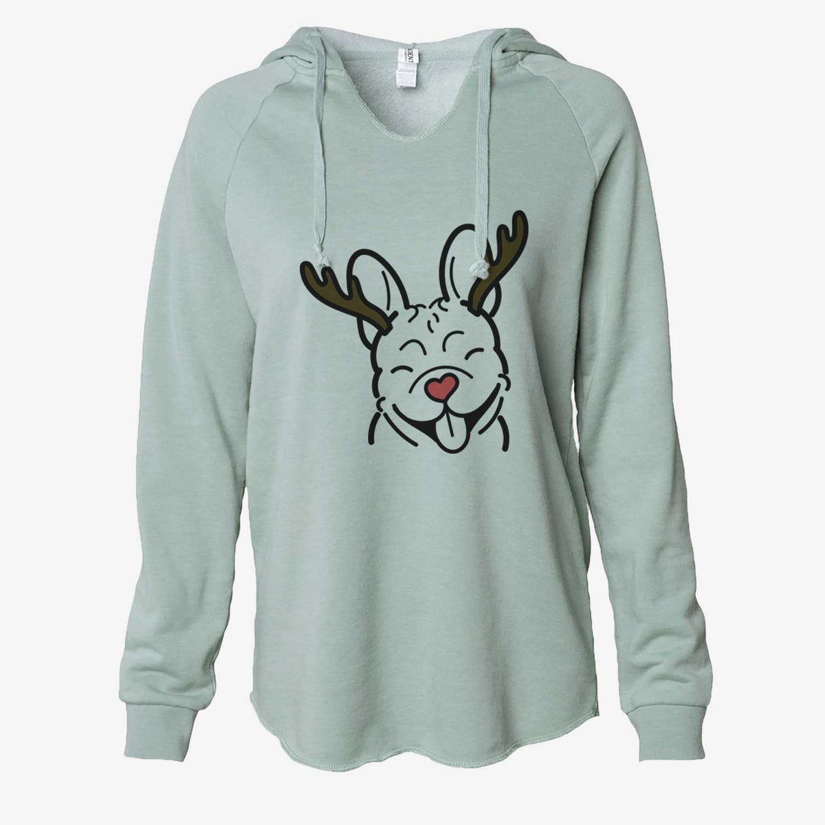 Red Nose French Bulldog - Cali Wave Hooded Sweatshirt