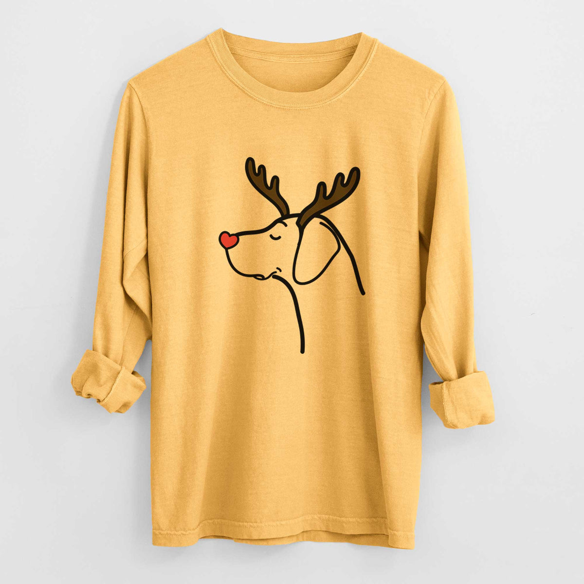 Red Nose German Shorthaired Pointer - Heavyweight 100% Cotton Long Sleeve