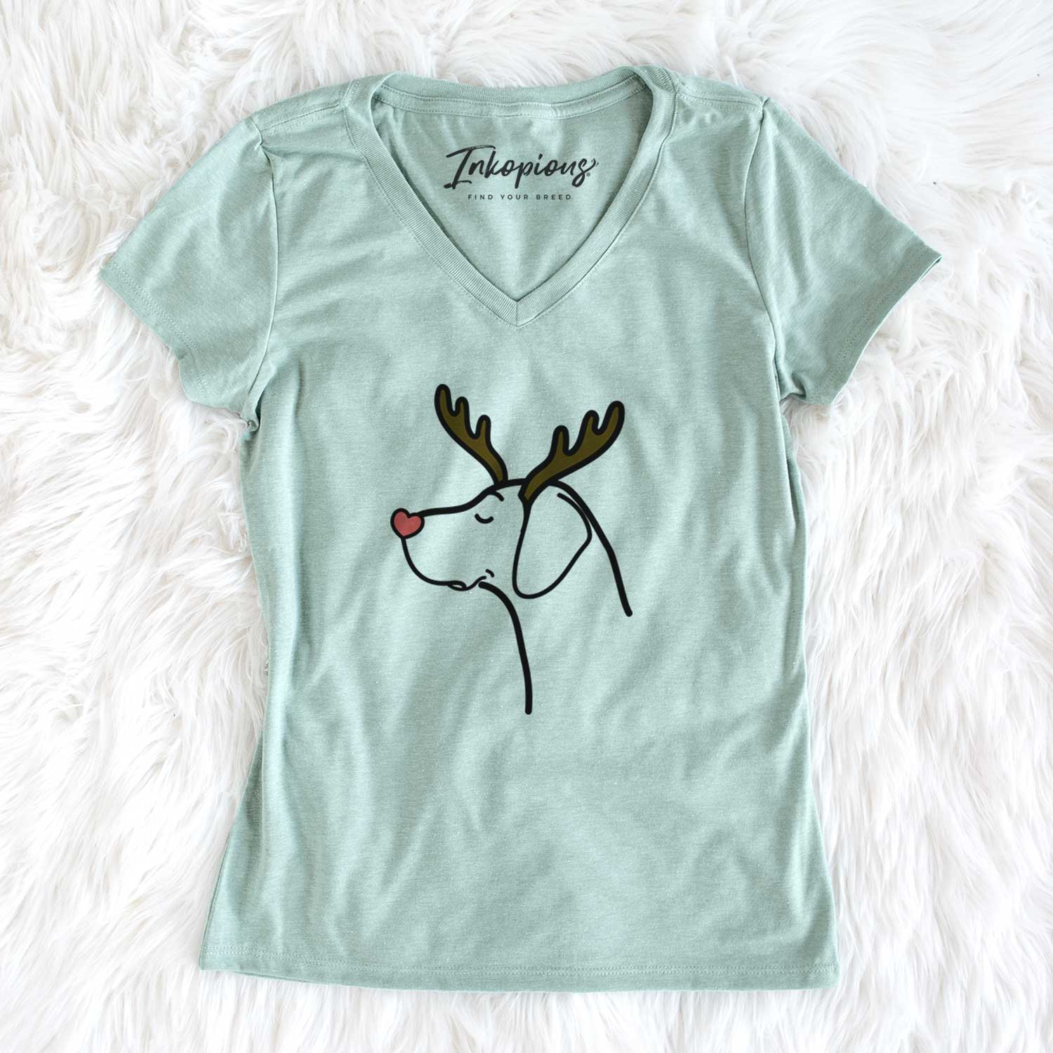 Red Nose German Shorthaired Pointer - Women's V-neck Shirt