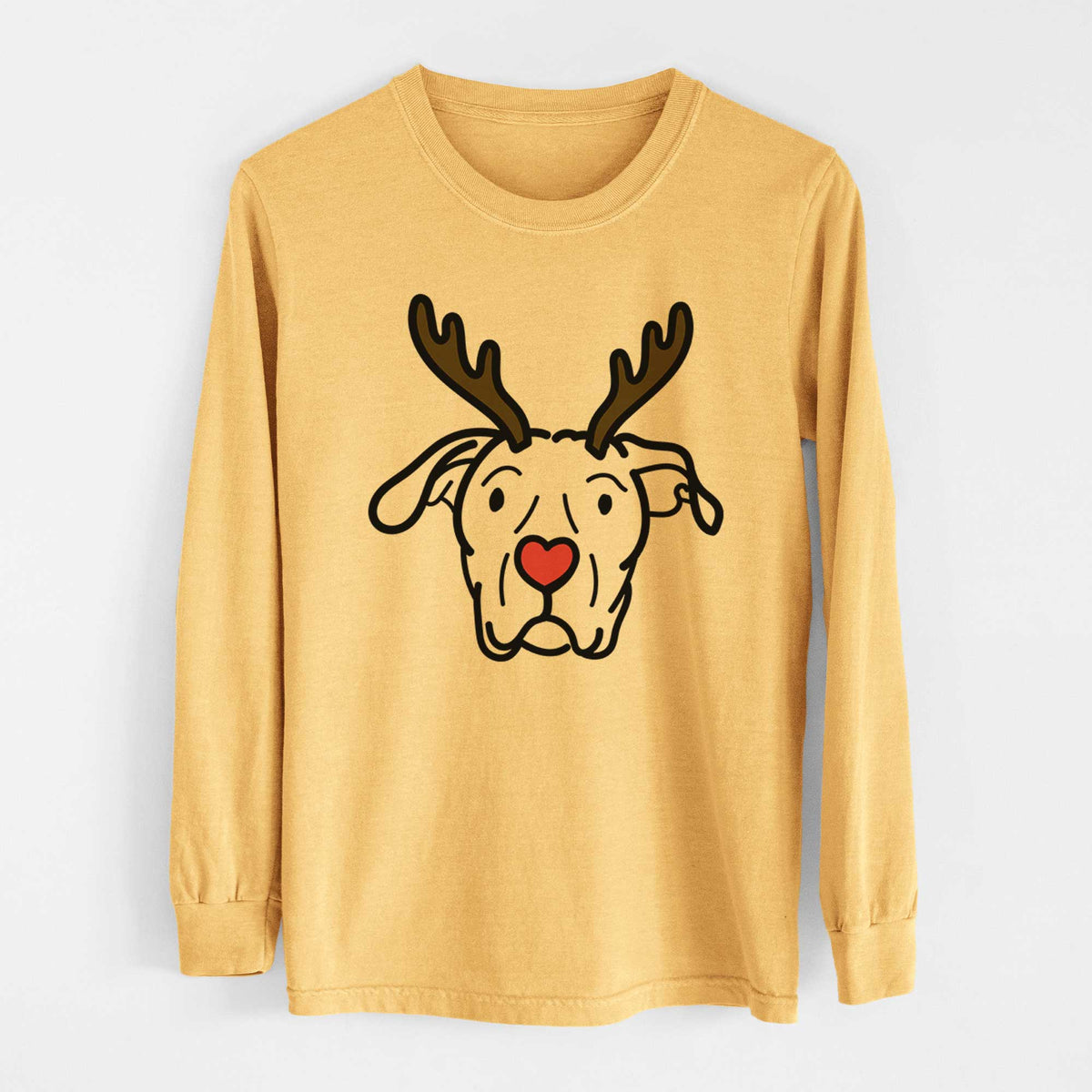 Red Nose Dogo Argentino - Genevieve - Heavyweight 100% Cotton Long Sleeve