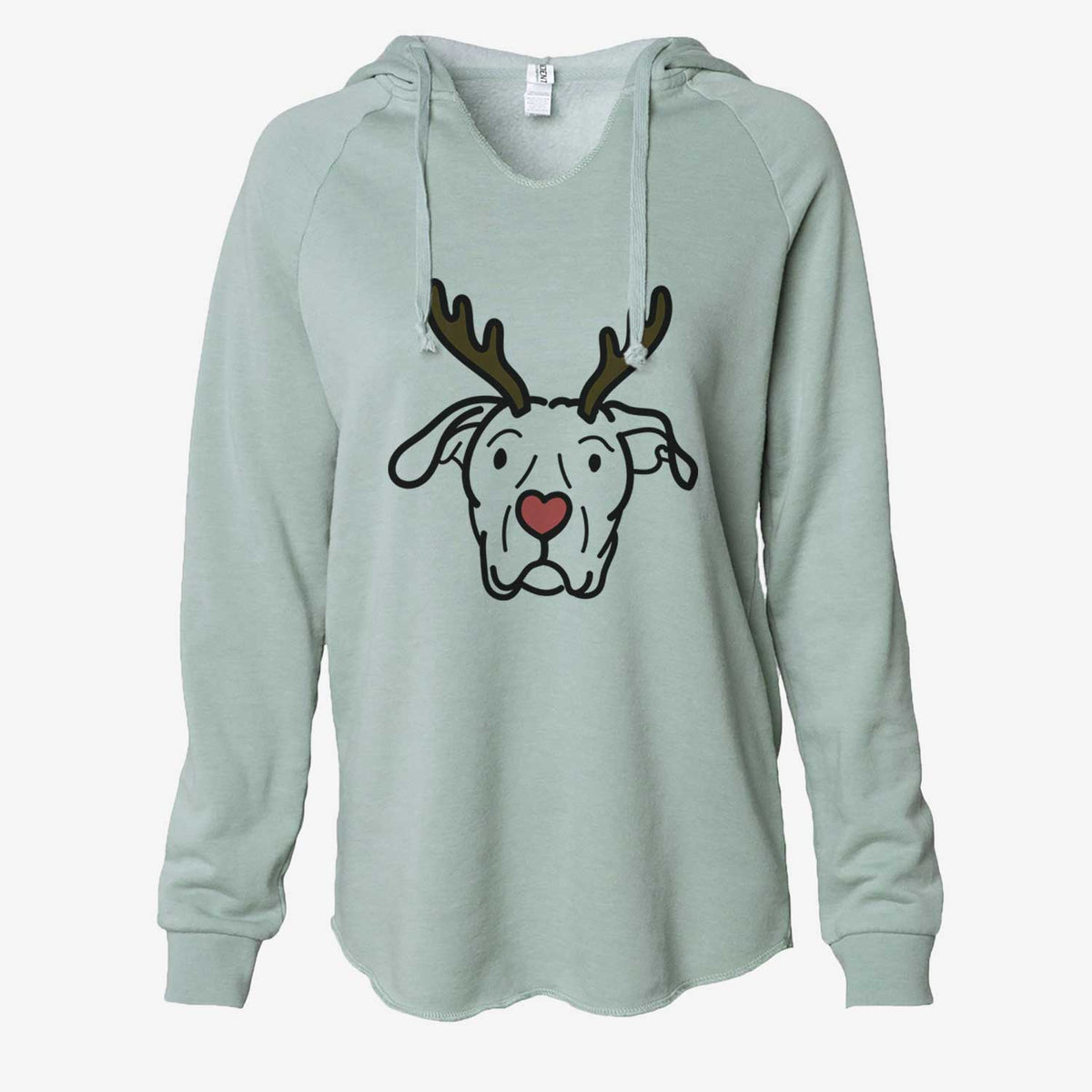 Red Nose Dogo Argentino - Genevieve - Cali Wave Hooded Sweatshirt