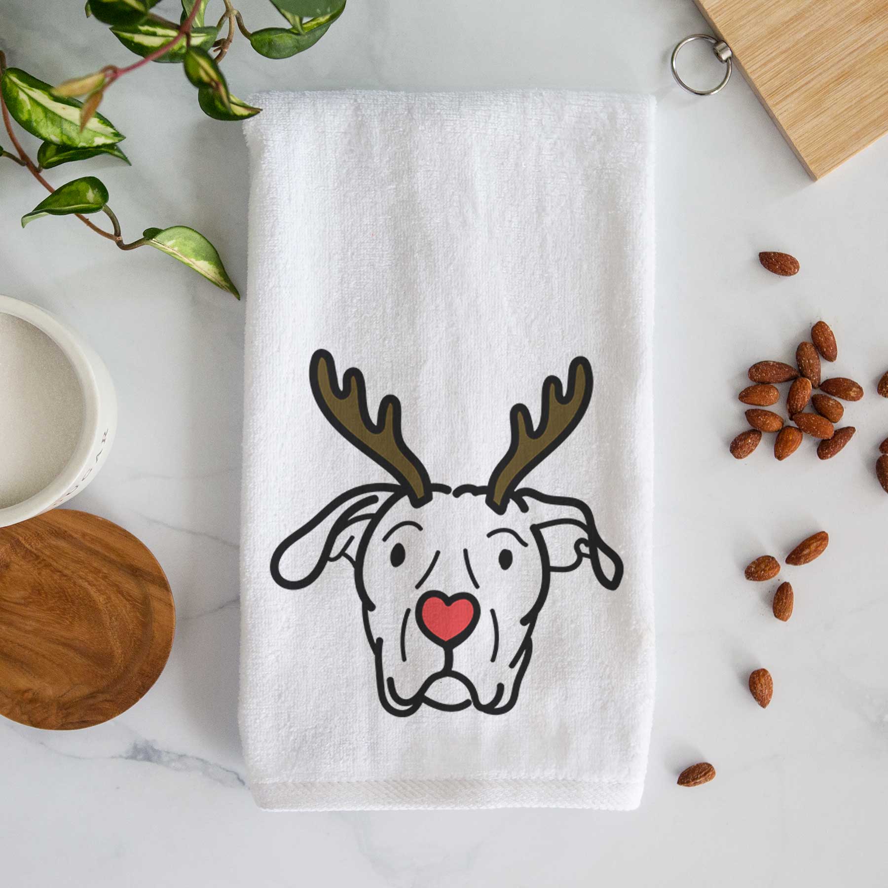 Red Nose Dogo Argentino - Genevieve - Decorative Hand Towel