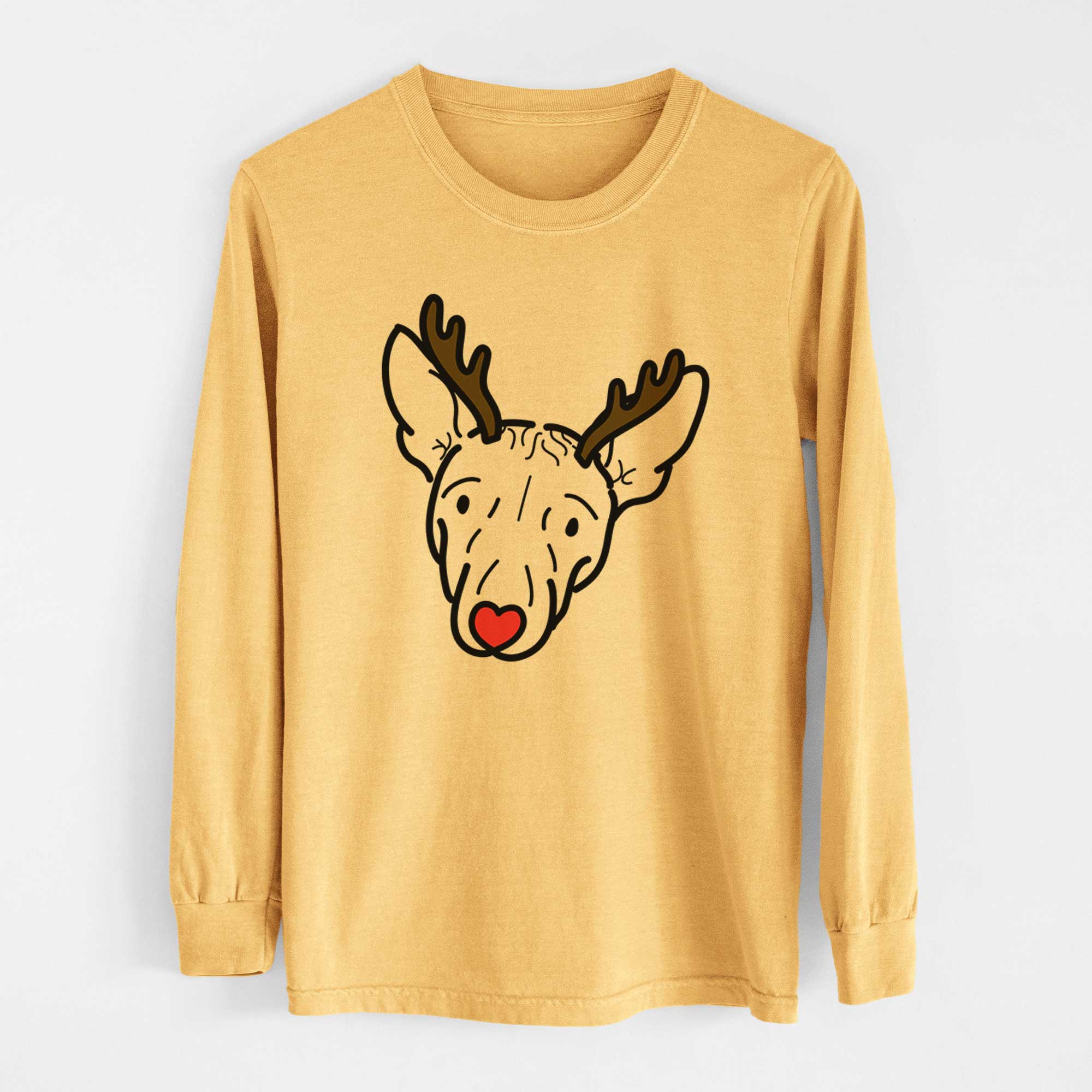 Red Nose American Hairless Terrier - Georgia - Heavyweight 100% Cotton Long Sleeve