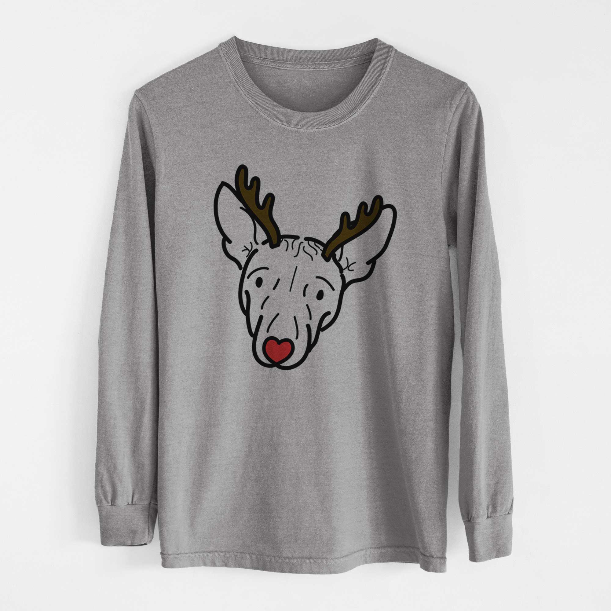 Red Nose American Hairless Terrier - Georgia - Heavyweight 100% Cotton Long Sleeve