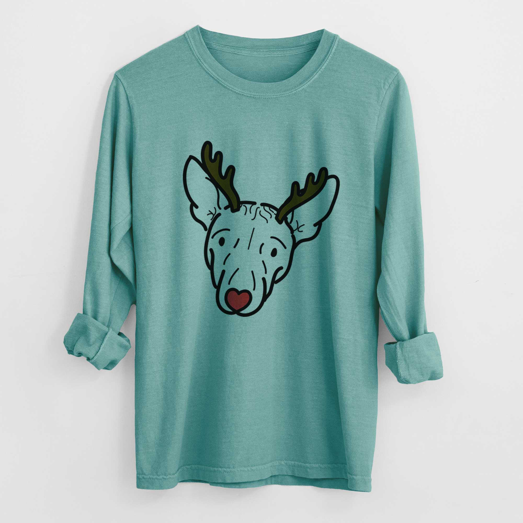 Red Nose American Hairless Terrier - Georgia - Heavyweight 100% Cotton Long Sleeve