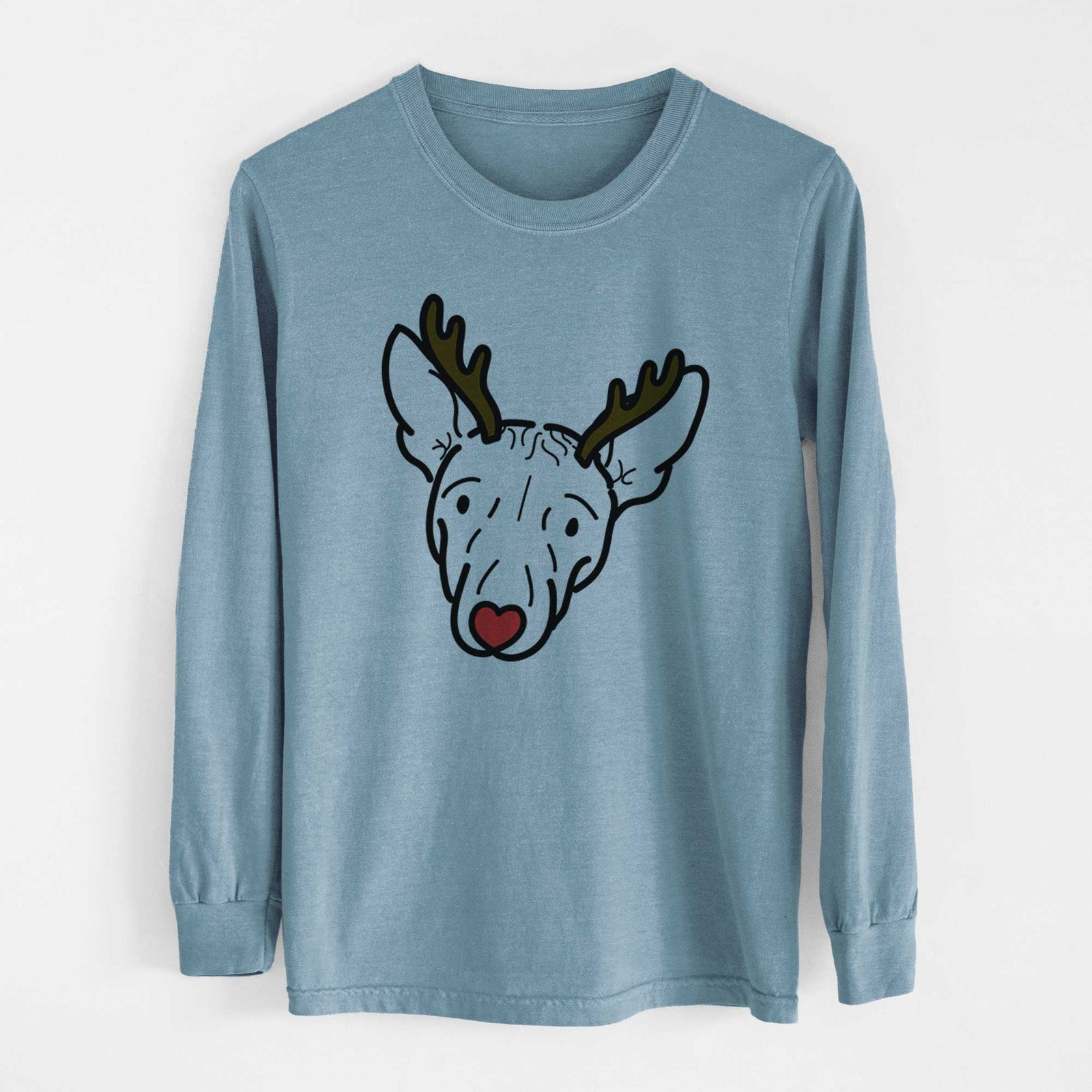 Red Nose American Hairless Terrier - Georgia - Heavyweight 100% Cotton Long Sleeve