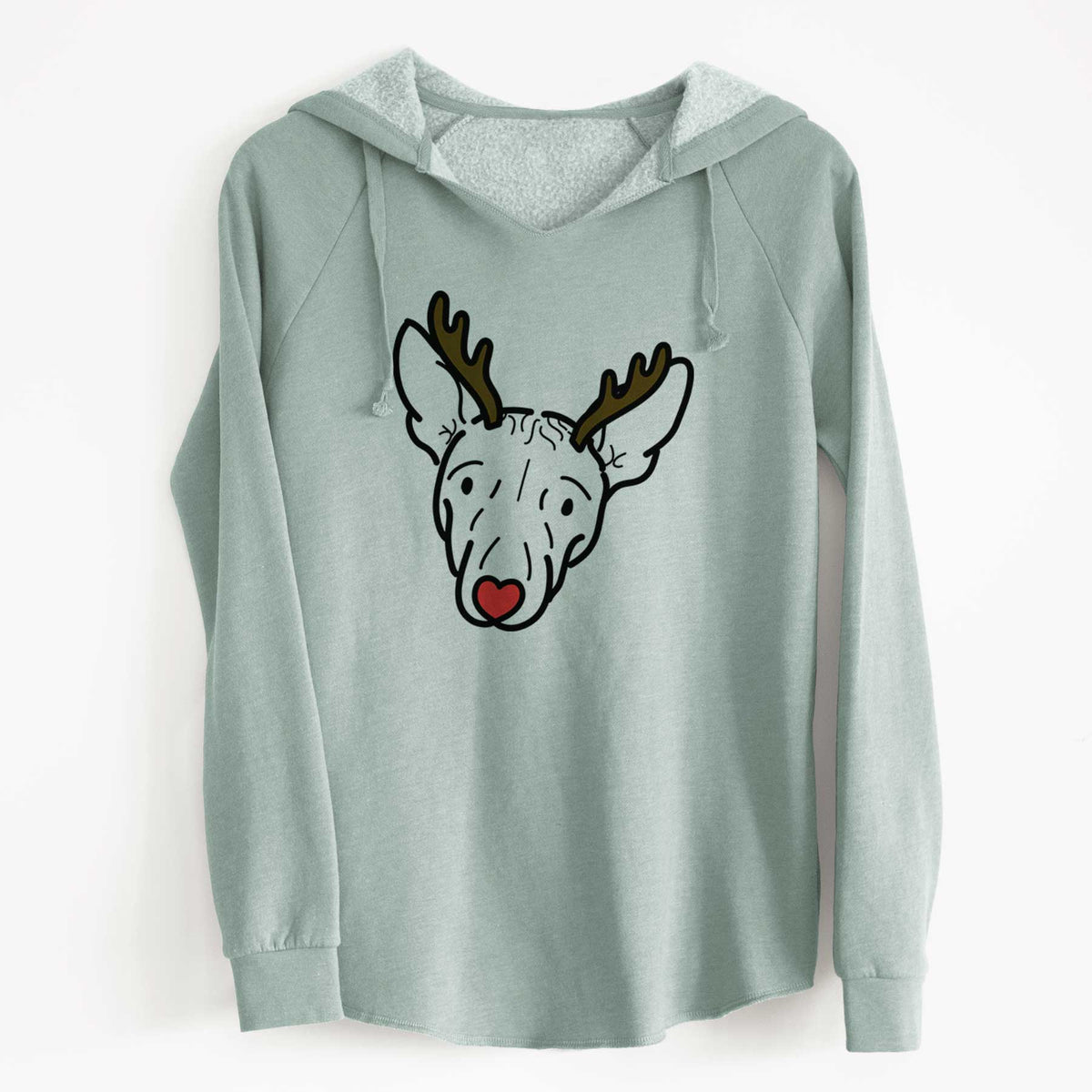 Red Nose American Hairless Terrier - Georgia - Cali Wave Hooded Sweatshirt