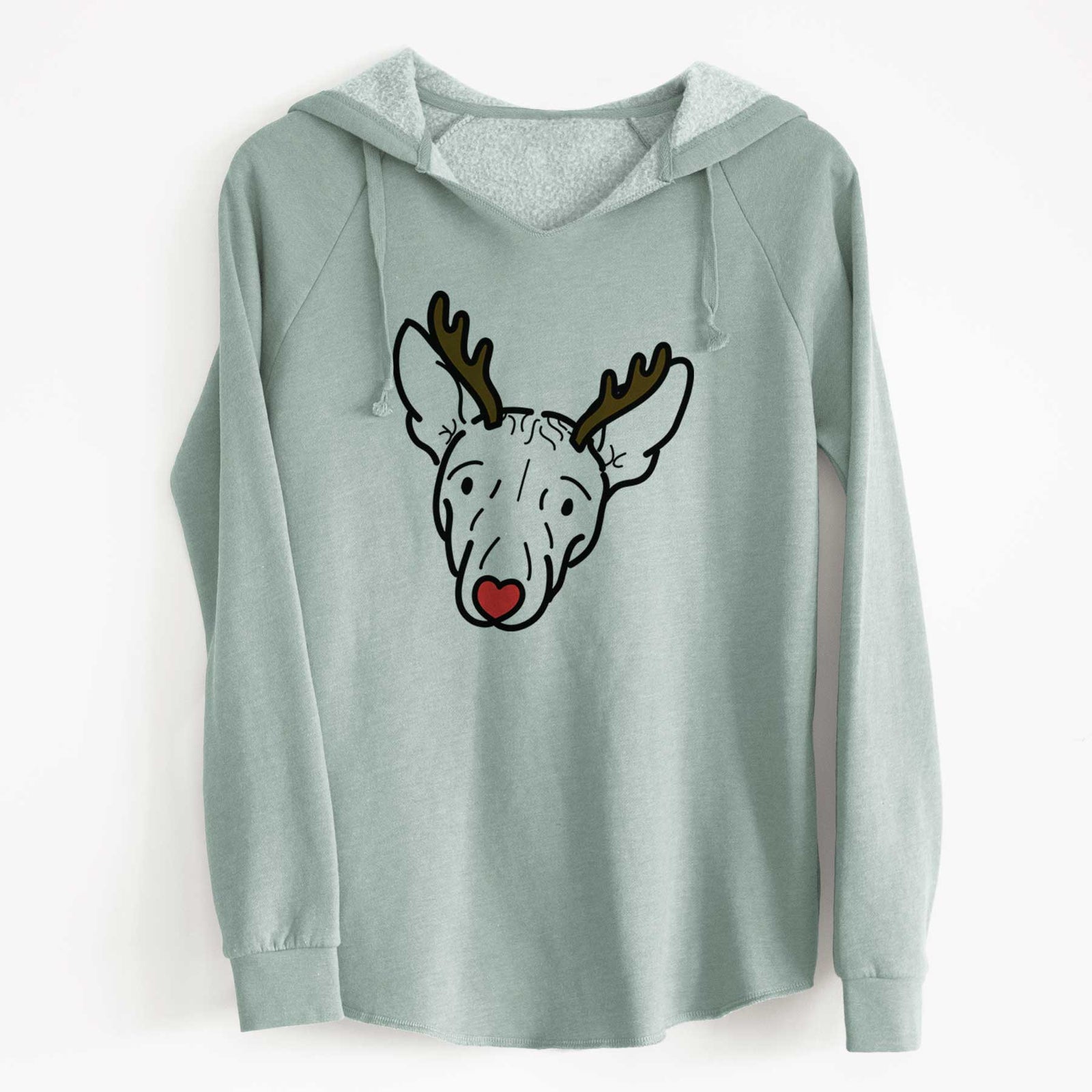 Red Nose American Hairless Terrier - Georgia - Cali Wave Hooded Sweatshirt