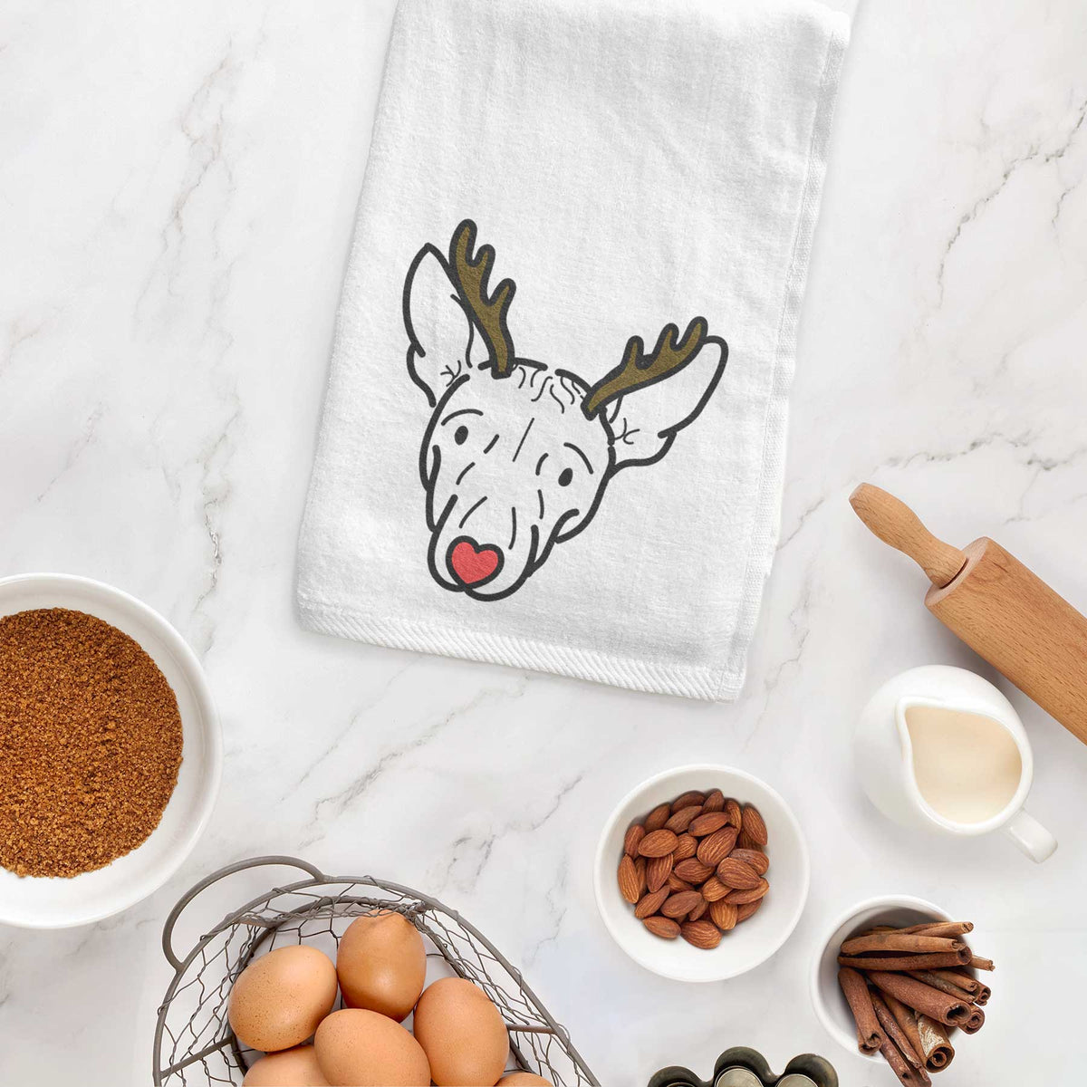 Red Nose American Hairless Terrier - Georgia - Decorative Hand Towel