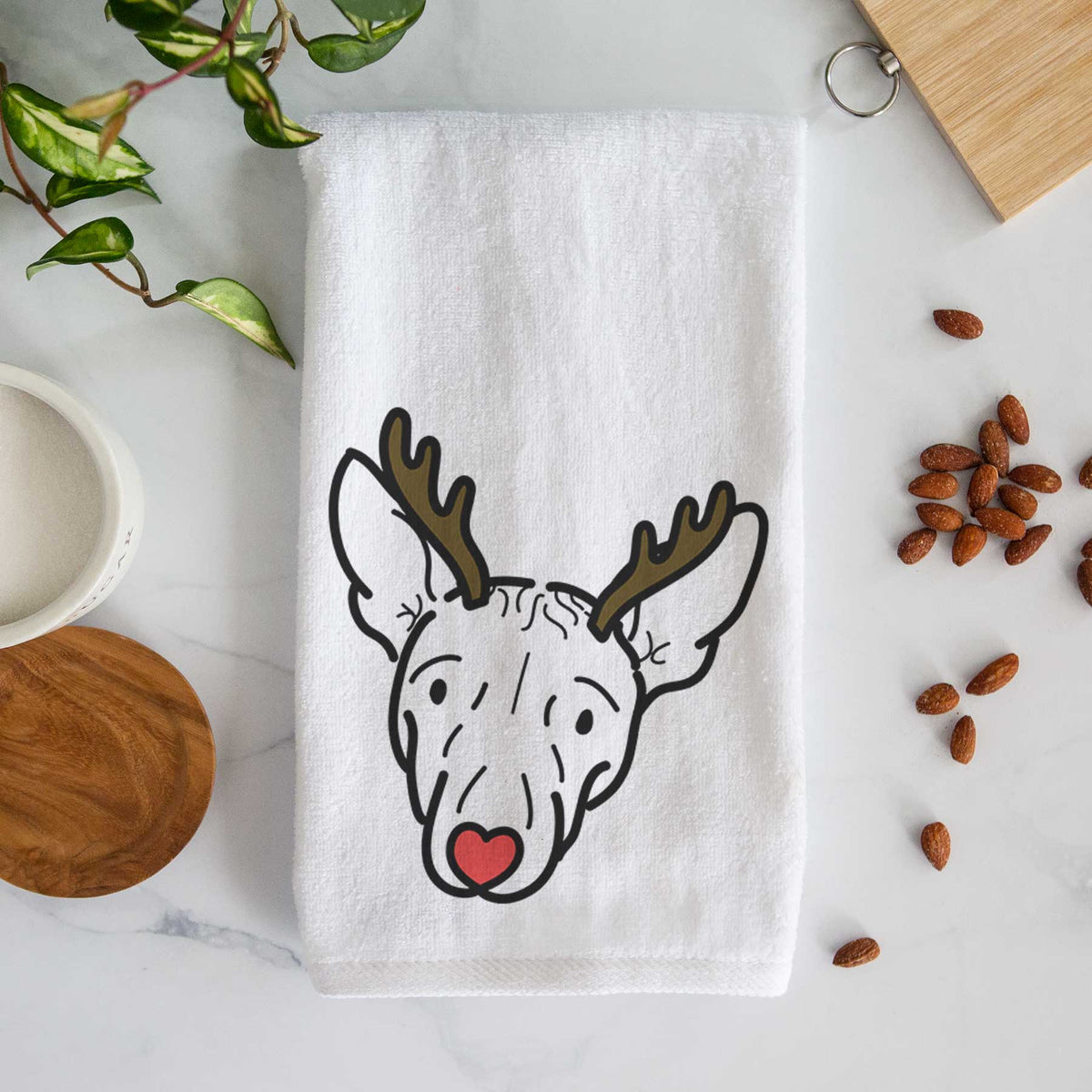 Red Nose American Hairless Terrier - Georgia - Decorative Hand Towel
