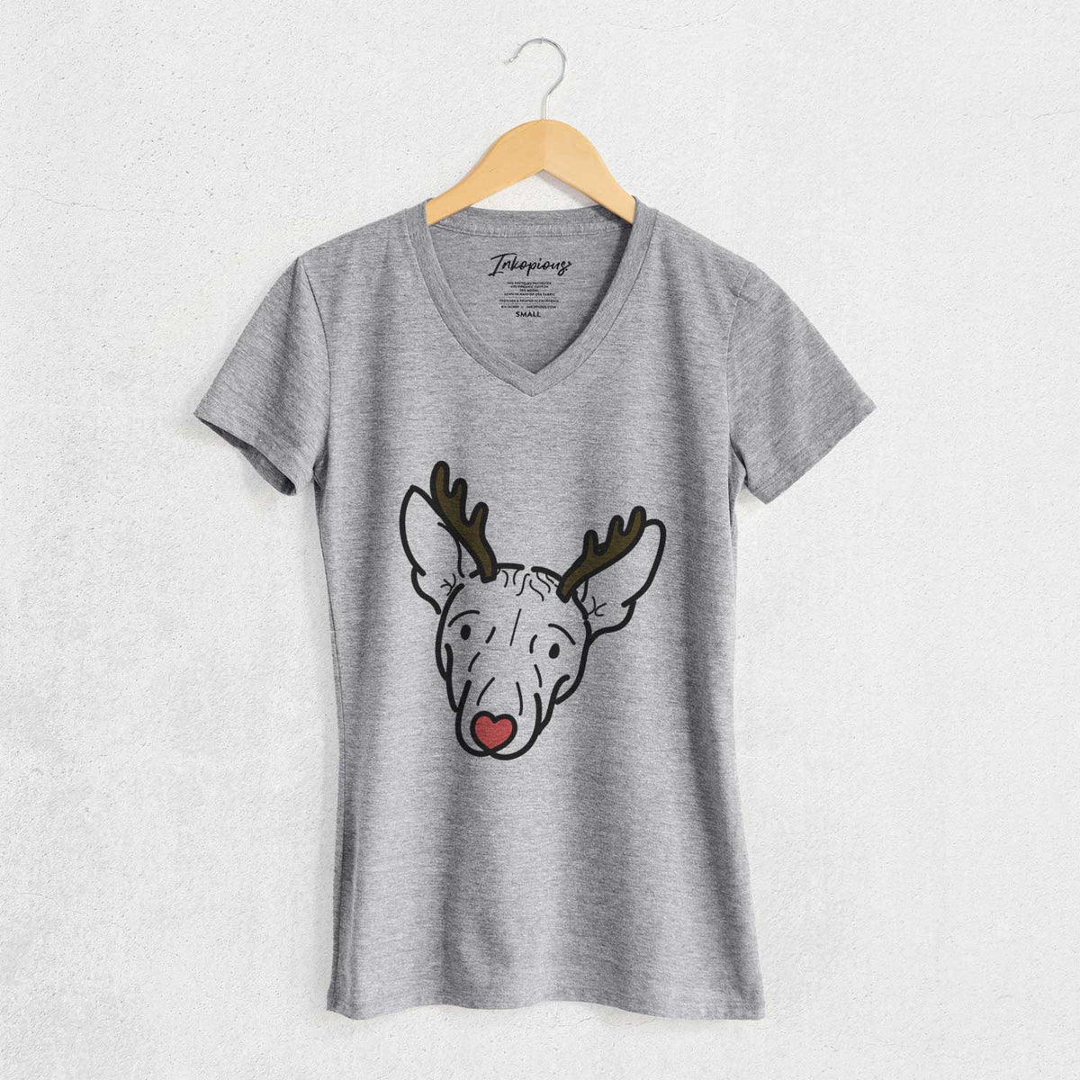 Red Nose American Hairless Terrier - Georgia - Women's V-neck Shirt