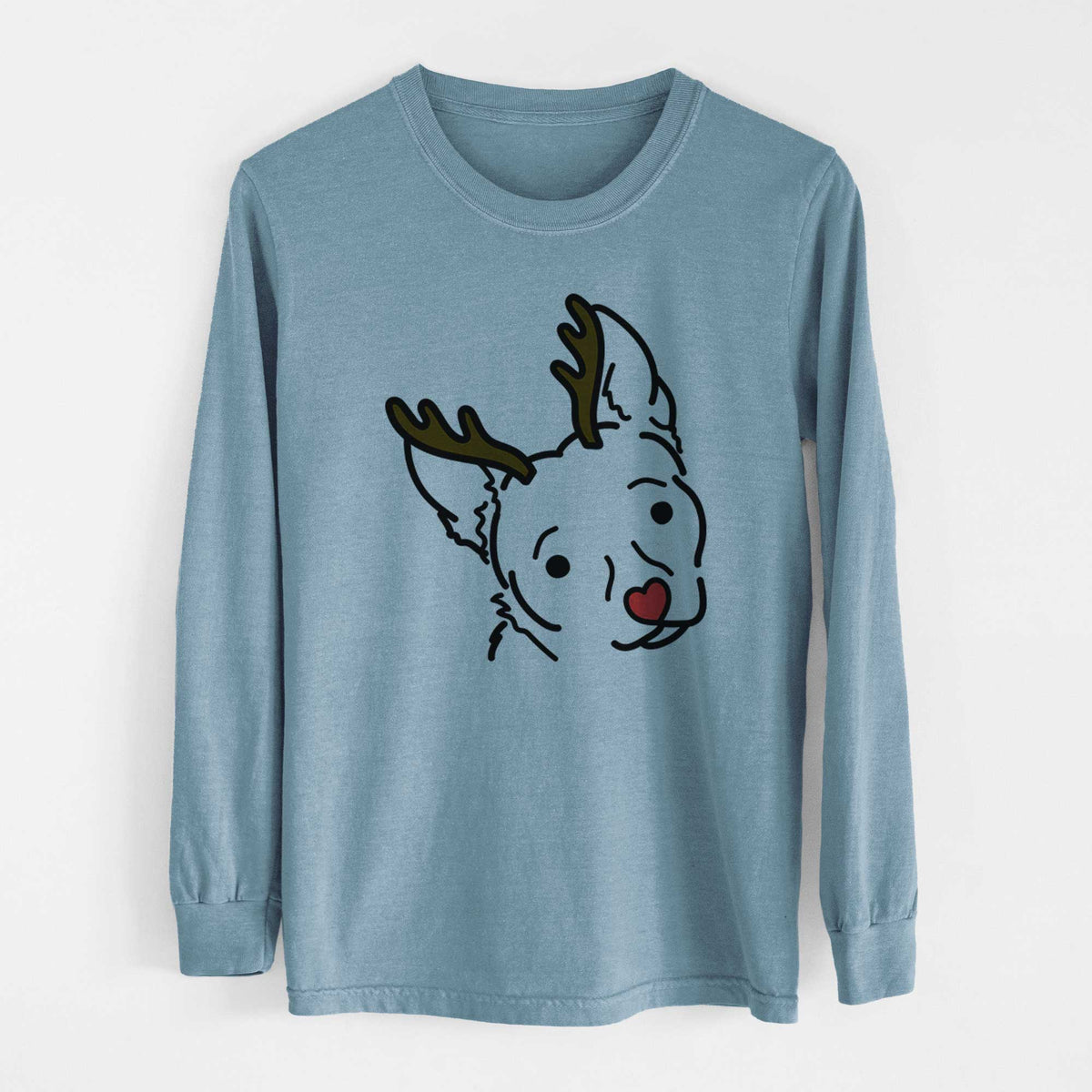 Red Nose Chihuahua Mix - GiGi - Heavyweight 100% Cotton Long Sleeve