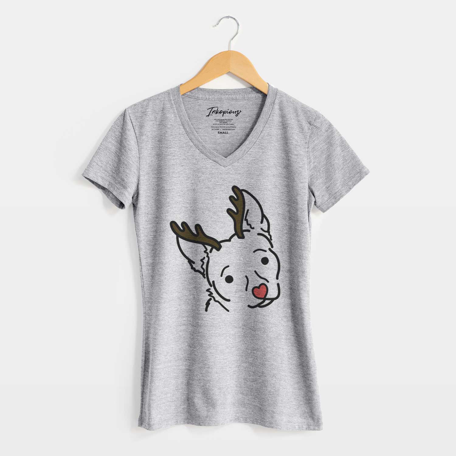 Red Nose Chihuahua Mix - GiGi - Women's V-neck Shirt