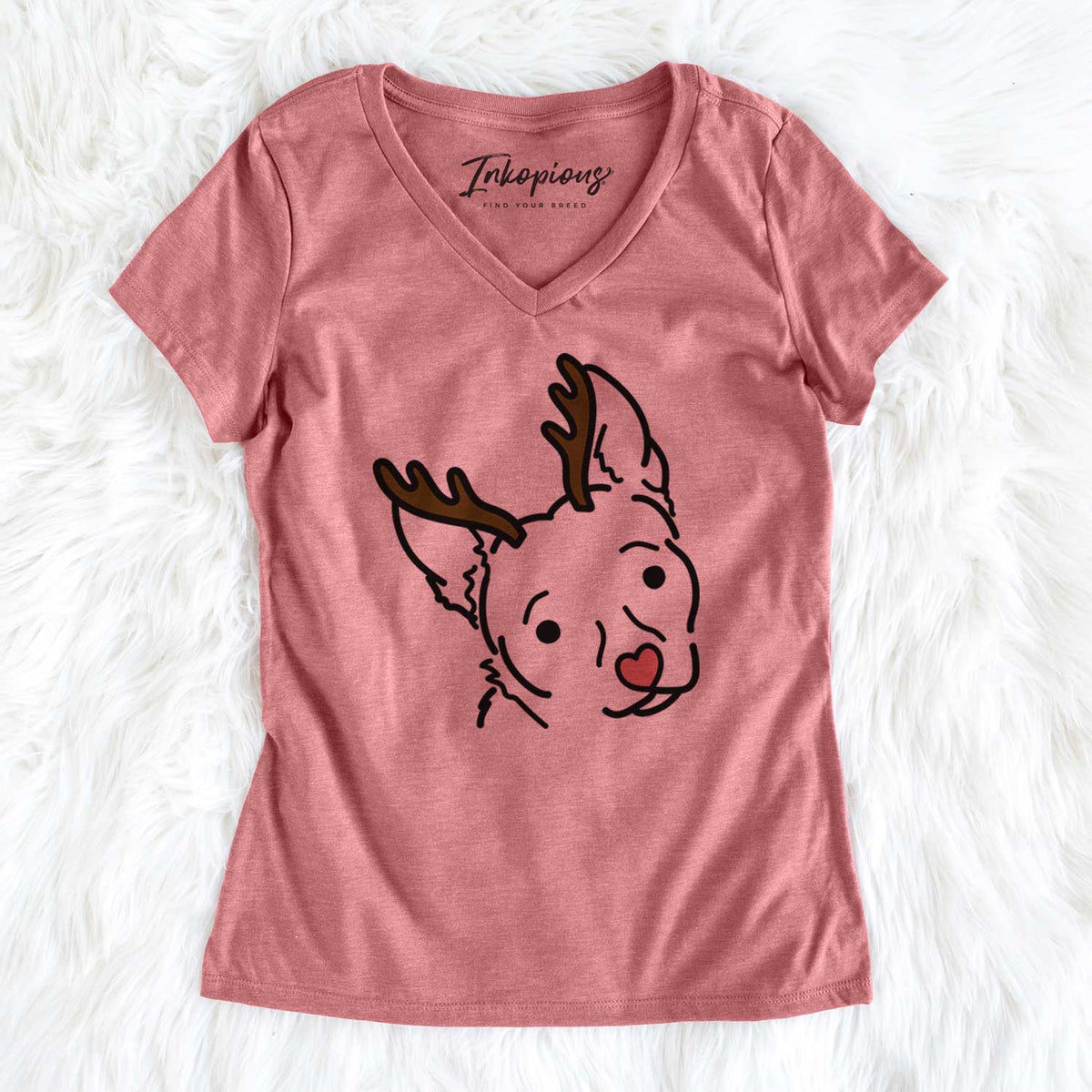 Red Nose Chihuahua Mix - GiGi - Women's V-neck Shirt