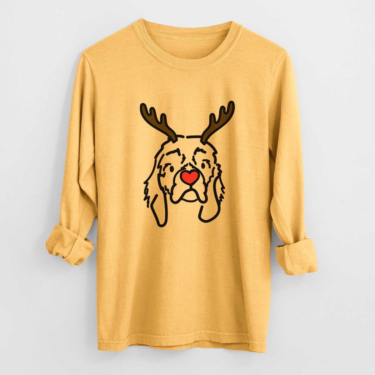 Red Nose Cocker Spaniel - GiGi - Heavyweight 100% Cotton Long Sleeve